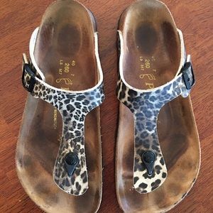 Birkenstock Papillio leopard print size 9-9.5